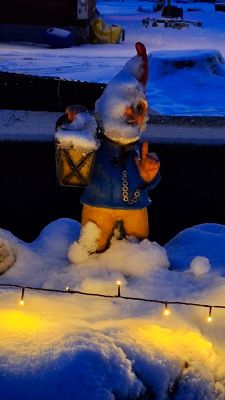 Snöig tomte
